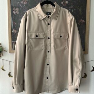 Men’s Faux Leather Shirt